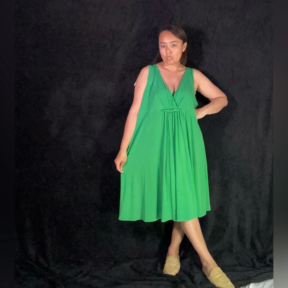 Aa Studio Emerald Green Midi Dress - Picture 3 of 8